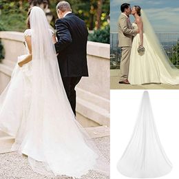Bridal Veils 2021 Appliqued Wedding Veil Lace Girls Long White Cathedral Accessories