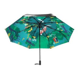 Top Quality Umbrella Men Rain Woman Windproof Paraguas 3D Print Sunny Anti-sun 3 Folding Umbrella Outdoor Parapluie