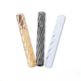 Glass pipe electroplating colorful system spiral shape convenient smoking pipe