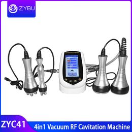 Portable 4in1 cavitation rf slimming machine vacuum liposuction radio frequency skin tightening face lifting weight reduce cellulite removal
