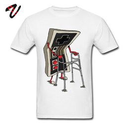 Old School T-shirt Men Video Game Tshirt Vintage Graphic Tops & Tees 80s Retro Designer T Shirts Arcade Streetwear 100% Cotton 210707