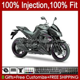 Injection Mould Body For KAWASAKI NINJA Z 1000 R Z-1000 10 11 12 13 Years Bodywork 15No.51 Z-1000R Z1000 2010 2011 2012 2013 Z1000R 2010-2013 OEM Fairing Kit matte blk black