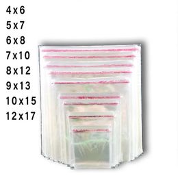 100pcs lot Resealable Plastic Bags Self Adhesive Sealing OPP Cellophane Bags Transparent Packaging Gift Pouch for Jewellery Candies Cookies Clothes