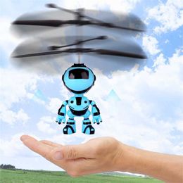 Mini Flying RC drone Unicorn helicopter Hand sensing infrared Induction Electronic Aircraft Cartoon Quadcopter drohne Kids toys 211104