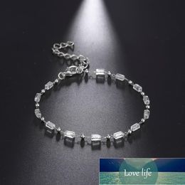 Skyrim Trendy Women's Crystal Beaded Link Chain Bracelet Bohemian Adjustable Silver Color Metal Bracelets Party Jewelry Gift