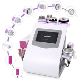 USA Stock 9 In 1 40K Unoisetion Cavitation 2.0 RF 3D smart Radio frequency LLLT Lipo laser hot cold hammer Microcurrent Bio Photon LED Vacuum Body Slimming Machine