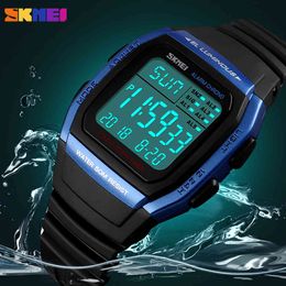 SKMEI Luxury Sport Men Watches Outdoor FitnChrono Digital Electronic Clock Waterproof Military Wristwatch Relogio Masculino X0524