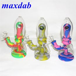 New 7.8'' eye Glass Bubbler Water Pipes Shisha Hookah Smoking Tobacco Bongs Dabs Rig Silicone oil rigs hand pipe