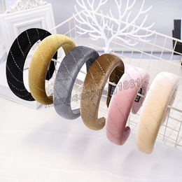 Vintage Velvet Hair Band For Women sponge Headband Girls Hair Accessories Hoop Hair diademas para el pelo mujer haarband