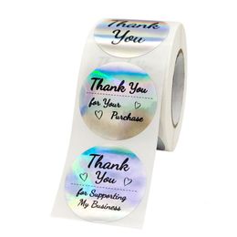 1inch 1.5inch 500pcs Thank You Adhesive Stickers Label Gift Box Baking Business Wedding Party Package Decoration