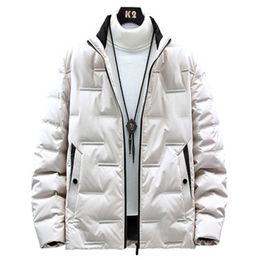 Men Casual Duck Down Coats Fashion Trend Couples Stand Neck Thicken Windproof Puffer Jacket Designer Winter Luxury Bread Warm Puff Jackets