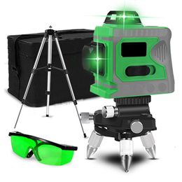Green Laser Level 12 Lines 3D Self-Leveling 360 Horizontal And Vertical Cross Super Powerful