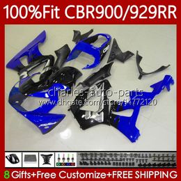 OEM Fairings For HONDA CBR900 CBR929 RR 900CC 929CC 2000 2001 Body 68No.92 CBR 929RR 900RR 900 929 Blue black RR CC CBR929RR 00 01 CBR900RR 00-01 Injection Bodywork