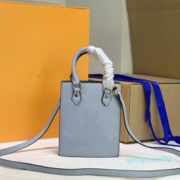 Small Square Bag Mini Crossbody Bags Purse Handbag Mosaic Letter Printing Plain Genuine Leather Removable Shoulder Strap High Quality