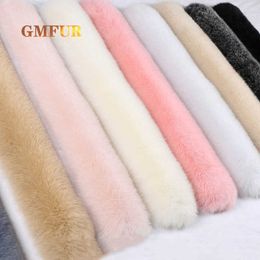 Real Fox Fur Scarf 100% Genuine Winter Warm Coat Fur Collar Women Fashion Sweater Scarves Luxury Shawl H0923