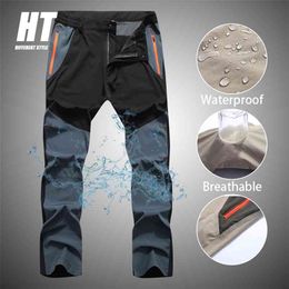 Waterproof Tactical Cargo Pants Men Hiking Military Quick Dry Thin Breathable Trousers Male Climbing Outdoor Trekking Pant 210715