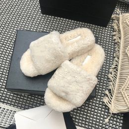 Furry Fur Slides Luxury Designer 2021 Plush Slippers Fluffy Flip Flops Faux Fur Slippers Flats Women's Fashion Shoes ffhrettjiolghl