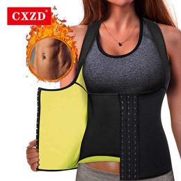 CXZD Women Sauna Vest for Weight Loss Tummy Fat Burner Slimming Shapewear Hot Thermo Body Shaper Sweat Top