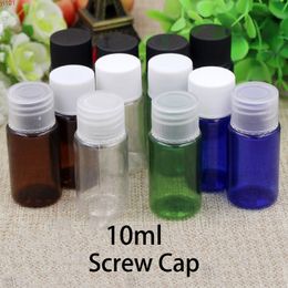 10ml Plastic Empty Bottle Cosmetic Makeup Water Face Toners Travel Packaging Container Blue Green Brown Bottles Free Shippinggood qty