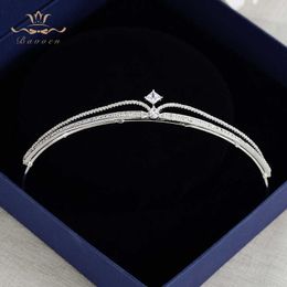 Top Quality European Brides Crowns Tiaras Wedding Zircon Crystal Hair bands Evening Hair Accessories for Bridesmaids X0726