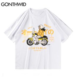 Tees Shirts Hip Hop Japanese Cartoon Anime Girl Tshirts Streetwear Fashion Short Sleeve Cotton Casual T-Shirt Tops 210602