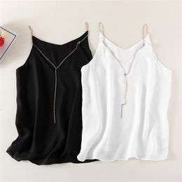 Sexy Crop Top Cami Tank Women Female Fashion Necklace Cropped Silk s Elasticity Feminino Bustier 210507