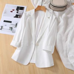 Blazer Women Summer Suit Jacket Suit for Women Spring Veste Femme X0721