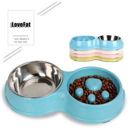 New Portable Pet Dog Feeding Food Bowls Puppy Slow Down Eating Feeder Dish Bowl Prevent Obesity Dogs Supplies Dropshipping Bloa Y200922