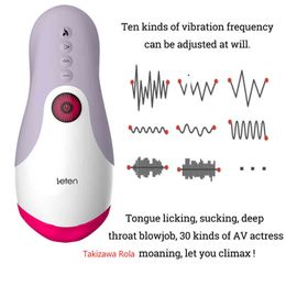 Nxy Sex Masturbators Men Masturbation Cup Oral Sucking Vibrator Male Intelligent Heating Deep Throat Toys for 1130