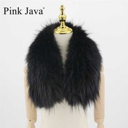 Pink Java QC20020 FREE real fur collar raccoon natural for parka 211220