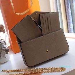 Envelope-Style Leather Body Stylish Shoulder Bags Pochette Gray/Cream Pouch Print Cross Inside Flat Pocket