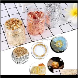 Arts, Crafts Gifts Home & Garden10G/Bottle Foil Gilding Broken Paper Uv Epoxy Resin Mold Manicure Shell Cellophane For Diy Jewelry Making Aes