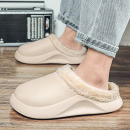 indoor slippers men memory foam Winter Home Warm Plush Shoes Male Fashion trend mules Casual Non-slip Bedroom Slippers