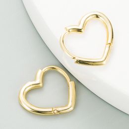 Geometric Metal Earrings Heart Shaped Hoop Earring Korean Style Minimalist Earrings Fashion Women Girls Jewellery Gift