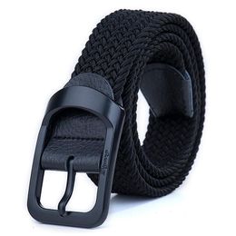 Punch-free Korean Version Of Men's Woven Belts And Women's Elastic Canvas Leisure Students'