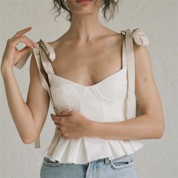 Sexy Tank Top White Side Zipper Crop Tops Women Summer Camis Backless Camisole Fashion Female Sleeveless Cropped Vest 210430