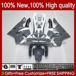 Fairings For KAWASAKI NINJA ZX 6R 636 600CC 600 CC ZX-636 ZX6R 94 95 96 97 Bodywork 50HC.11 ZX636 ZX-6R 94-97 ZX600C ZX600 ZX 6 R 1994 1995 1996 1997 Bodys kit grey glossy blk