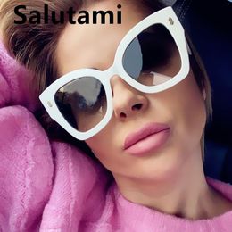 Sunglasses Oversized Square Cat Eye For Women 2021 White Graident Elegant Sun Glasses Female Fashion Black Shades