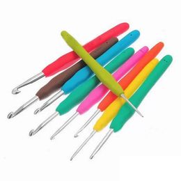 2021 new Multicolor Knittin Needles Mixed Metal Hook Crochet Template Kit TPR And Aluminium For Loom Tool Band DIY Crafts