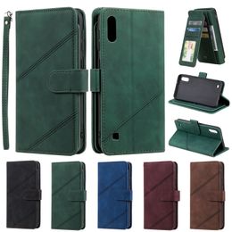 Skin Feel Flip Wallet Cases For iPhone 13 Pro Max 12 Mini 11 XR X 8 Plus Samsung Huawei Xiaomi Multifunction Phone Cover