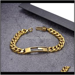 Brazalete Plate Acero Baño Oro
