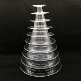 Tier Tower Macaron Display Stand Round Cake PVC Tray Birthday Wedding Rack Decorating Tools Other Bakeware