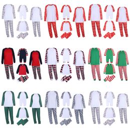 -Семейный ребенок рождественские пижамы набор для девочек мальчик детей взрослый домашняя одежда пустой пижама дома diy aulk полоса печать xmas сопоставление сопоставление наряды