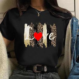 Zoganki Sales Summer Women T-shirt Black Tee Cool Leopard Shirt Short Sleeve Tops Female Casual O-neck
