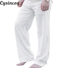 Pantaloni Bianchi Di Lino Bianco Vendita Online | DHgate Italy