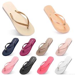 Slippers fashion Beach shoes Flip Flops y17 womens green yellow orange navy bule white pink brown summer sport sneaker 35-38