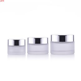 300pcs 15g 30g 50g Glass Facial Cream Jar Empty Cosmetic Sample 15ml 30ml Container Emulsion Refillable Pot For Travelgood qualty