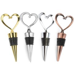 Heart Shaped Metal Wine Stopper Tools Bottles Stoppers Party Wedding Favors Gift Kitchen Barware SN4733