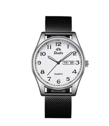 Watch, Men, Simple, Quartz Movement, Round, Hard Band, Fine Steel Case, Night Light, Glass, Fashion, Elegance, Romance, Week, Calendar