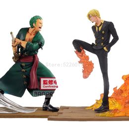 One Piece Anime Figure Sanji Roronoa Zoro Action Figure ONE PIECE LOG FILE SELECTION FIGHT Vol.1 Figurine Combat Version Toys X0526